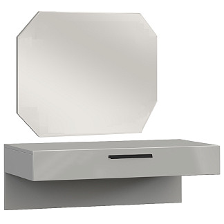 Стол туалетный навесной 1ящ.+зеркало ZU6 Chelsea серая