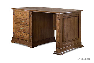 Стол письменный "Верди Люкс 9"; тумба слева; дуб рустикаль