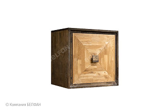 Модуль настенный "Cube Design" 1; фасад "косынка"; правый; графит, бейц-масло