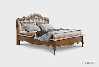 Кровать комбинированная "Трио"; без осн, без матр; (1400x2000); коньяк с серебряной патиной+серебро; И-11 (гр.Т8) М