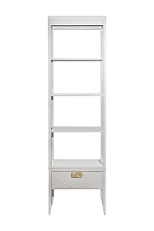 151SV-000018 Шкаф-витрина открытый узкий с тумбой прикроватной с 1-м ящиком