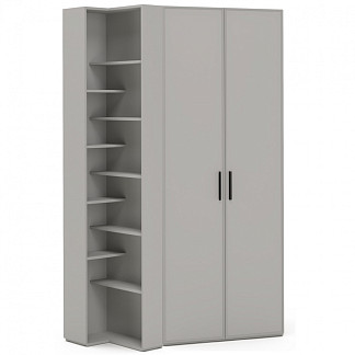 Шкаф 2дв. гл.612+стеллаж GN1 Rimini серая