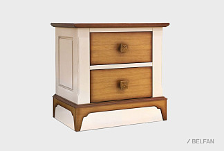 Тумба прикроватная «Бриансон»; жемчуг+дуб