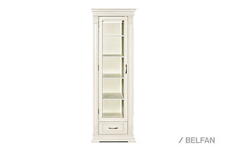 Шкаф для книг "Верди Люкс 1/1"; левый; слоновая кость