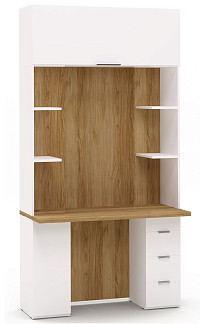 Стол письменный с секцией Сохо белая Сохо белая