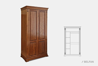 Шкаф для одежды 2-х дв. "Верди Люкс 2/3"; черешня