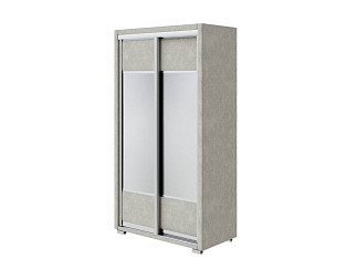 Шкаф Орматек Шкаф-купе 2х дв Orma Soft 2 (2 зеркала) (Ткань: Рогожка Levis 14 Бежевый) 119x60