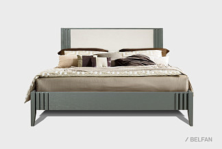 Кровать "Чикаго"; без основания, без матраса; (1800x2000); платина; Avelina 9534