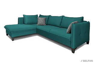 "Морган" диван угловой с оттоманкой; раскл.; 2MR6L; "Тик-так" (1270х2360); венге; 254(1)+30280(1) (гр.1)