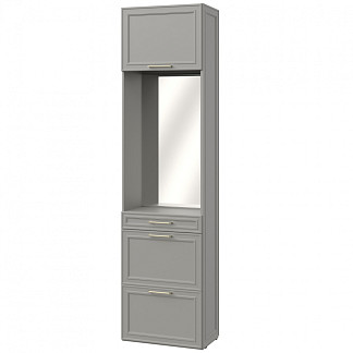 Торцевой модуль для прихожей левый гл.612+свет.JJ01 Montreal серый