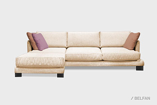 "Леформ" диван 3-х местный с пуфом; нераскл.; 18+2L1R; левый; венге; Antikvar 981+Antikvar 981+Antikvar 121+Pushe 05 (гр.4/АВ)