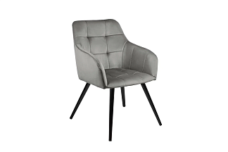 Стул-кресло поворотный Отэм серый / опоры черные