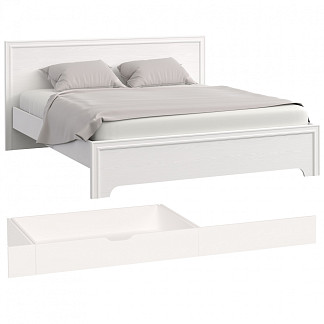 Кровать 2сп. c прям.спинками (1800)+ящик G99 Montreal белый