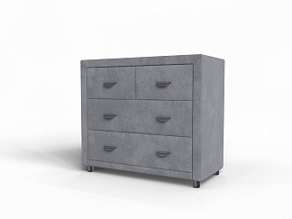 Комод Verda 2/4 (Ткань: Микровелюр Laska 06 Серый мох (Verda)) 92x48