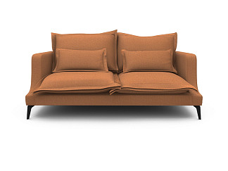 Орматек Mores 2-х местный прямой Soft (Ткань: Шенилл Canvas orange) 104x186