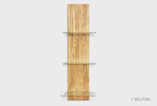 Полка настенная "Уоллстрит" (стекло); к-бейц-масло