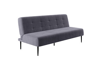 Орматек Диван-кровать Monaco без подлокотников (Ткань: Велюр Barkhat 27 Тёмно-серый) 111x186