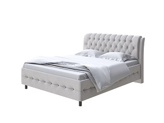 Кровать Como (Veda) 4 с ПМ + Матрас Orto Comfort Middle (Ткань: Велюр Ultra Серый камень) 200x200