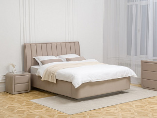 Кровать Fly Majesty с подъёмным механизмом (Ткань: Микрофибра Diva Латте) 200x200