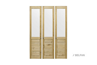 Комплект дверей к стеллажу "Рауна-30"; бейц-масло