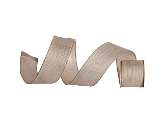 Лента новогодняя декоративная 6,3 см