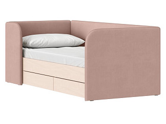 Детская кровать Модди 90 Велюр Розовый