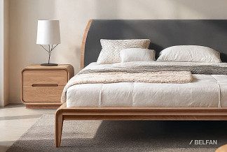 Кровать "Монблан"; без основания, без матраса; (1800x2000); американский орех; Enjoy 24 Graphite