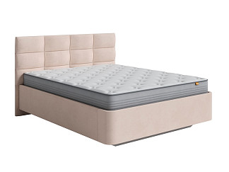 Кровать Fly Como (Veda) 8 + Матрас Orto Comfort Hard (Ткань: Велюр Teddy Тауп) 120x200