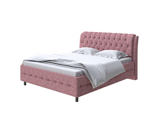 Кровать Como (Veda) 4 с ПМ + Матрас Orto Comfort Middle (Ткань: Рогожка Levis 62 Розовый) 200x200