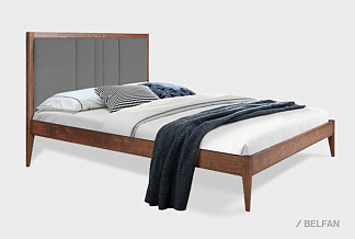 Кровать «Дакота» (мягкое изголовье); без основания, без матраса; (1800x2000); мадуро; Borneo 14