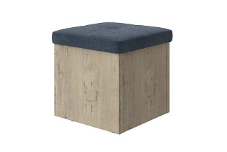 Пуфик Пуф Como/Veda (ЛДСП Бунратти+ткань Бунратти/Sohu Джинс) 42x42