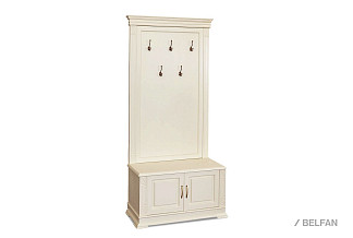 Тумба с вешалкой "Верди Люкс" 05; слоновая кость