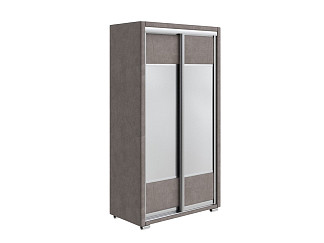 Шкаф Орматек Шкаф-купе 2х дв Orma Soft 2 (2 зеркала) (Ткань: Велюр Sohu Латте) 119x60