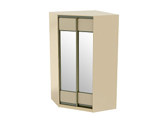 Шкаф Угловой шкаф Como/Veda (ЛДСП Дуб Шамони+ткань Дуб Шамони светлый/Лофти Бежевый) 124x62