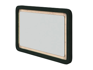 Зеркало Орматек Megapolis (ЛДСП Бунратти+ткань Бунратти/Laska 19 Папоротник) 95x65