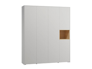 Распашной шкаф Висмар 4-204x240 Пепельный