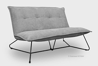 "Чарли" диван двухместный; нераскл.; 22; металл черный; Loft 23(38937) (гр.1/МТХ)