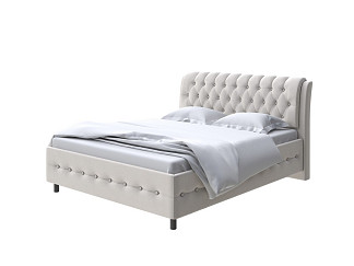 Кровать Como (Veda) 4 с ПМ + Матрас Orto Comfort Middle (Ткань: Велюр Forest 726 Светло-бежевый) 200x200