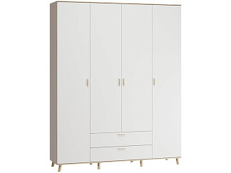 Распашной шкаф Пронто-4-190-240 Дуб Сонома / Белый