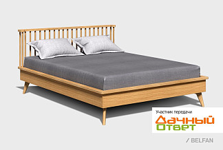 Кровать "Элва"; без основания, без матраса; (1800x2000); бейц-масло
