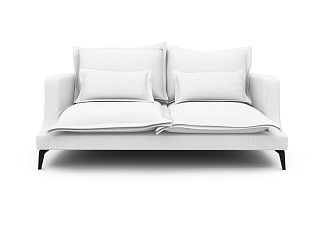 Орматек Mores 2-х местный прямой Soft (Ткань: Шенилл Canvas white) 104x186