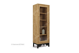 Витрина 1-но дв. "Cube Design" (левая); бейц-масло