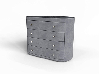 Комод Verda Classic (Ткань: Микровелюр Laska 06 Серый мох со стеклом Gray ручка Антик) 53x106