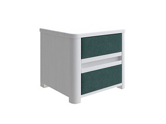 Тумба Орматек Wood Soft (ЛДСП Белая+ткань Белая эмаль (сосна) с брашированием/Sohu Лазурь) 45x40