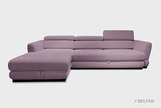 "Орландо" диван с оттоманкой; раскл.; 3MR8ML; "Впередвыкатной" (1580х1920); левый; венге; 1027(1) (гр.1)