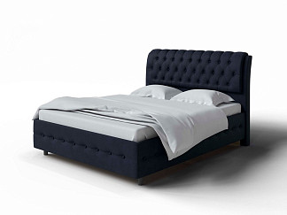 Кровать Como (Veda) 4 Grand с ПМ + Матрас Optima Comfort M (Ткань: Микровелюр Laska 32 Синий кит) 200x190