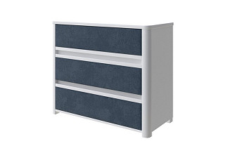 Комод Орматек Wood Soft (ЛДСП Белая+ткань Белая эмаль (береза)/Sohu Джинс) 90x40