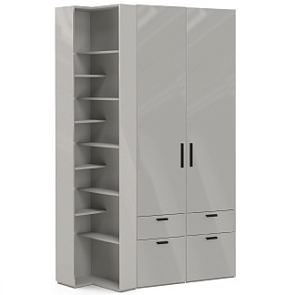 Шкаф 2дв. (2FCG) гл.608+стеллаж GN1 Chelsea серая