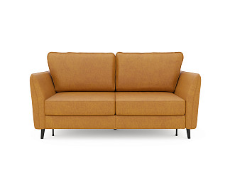 Диван Анника НЬЮ 2-х местный с черными опорами, охра