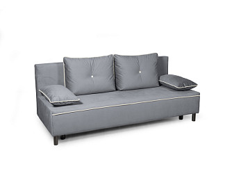 Орматек Диван-кровать Madison (Ткань: Велюр Velutto 12 Серый/Velutto 01 Белый) 140x198